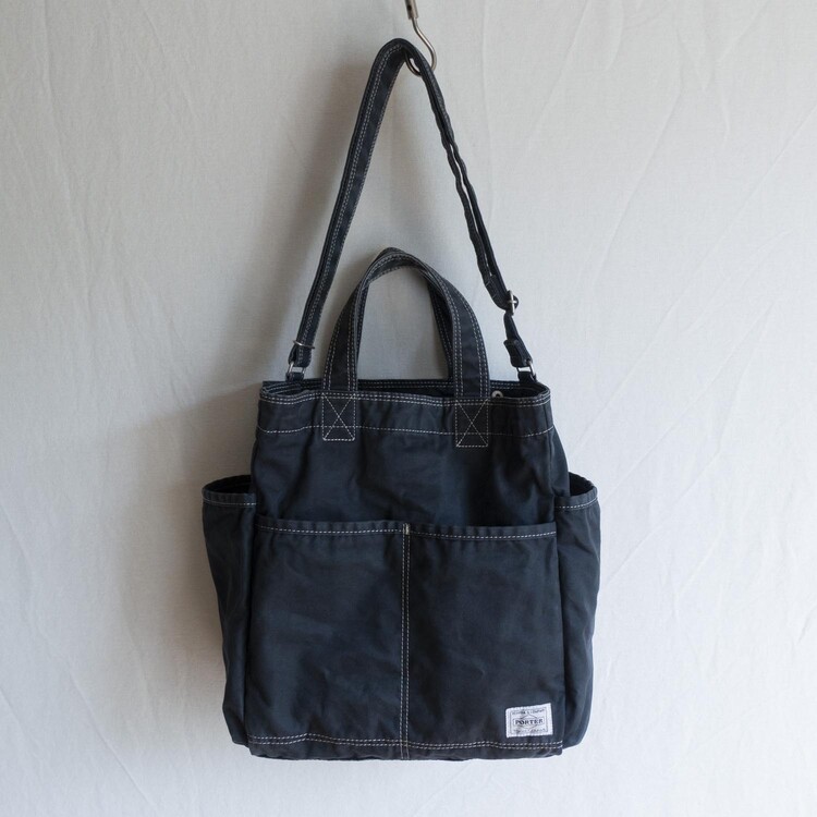 PORTER FAVOR - Shoulder Tote Bag (Washed Indigo)