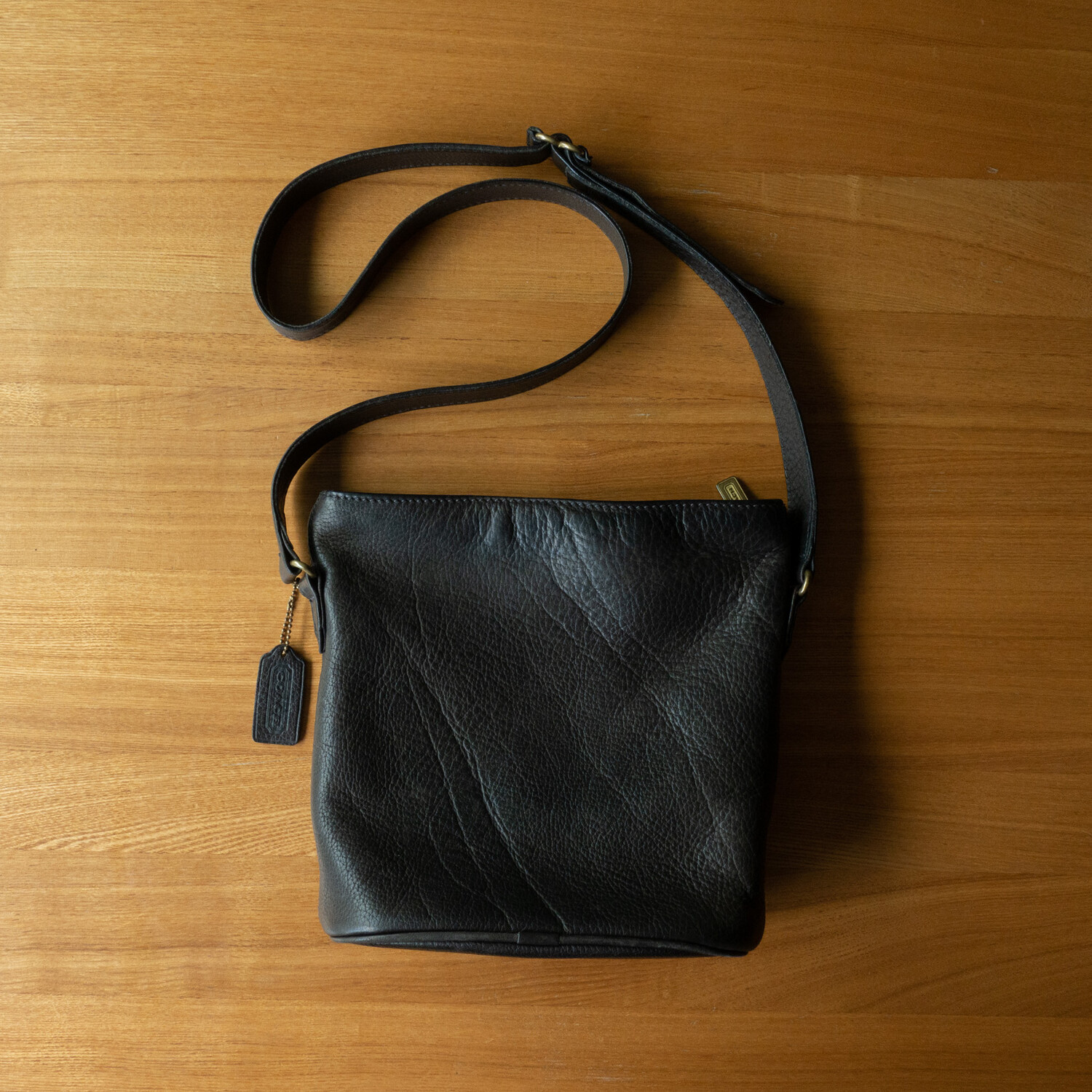 old COACH - Leather Shoulder Bag (Vintage Black) 4907