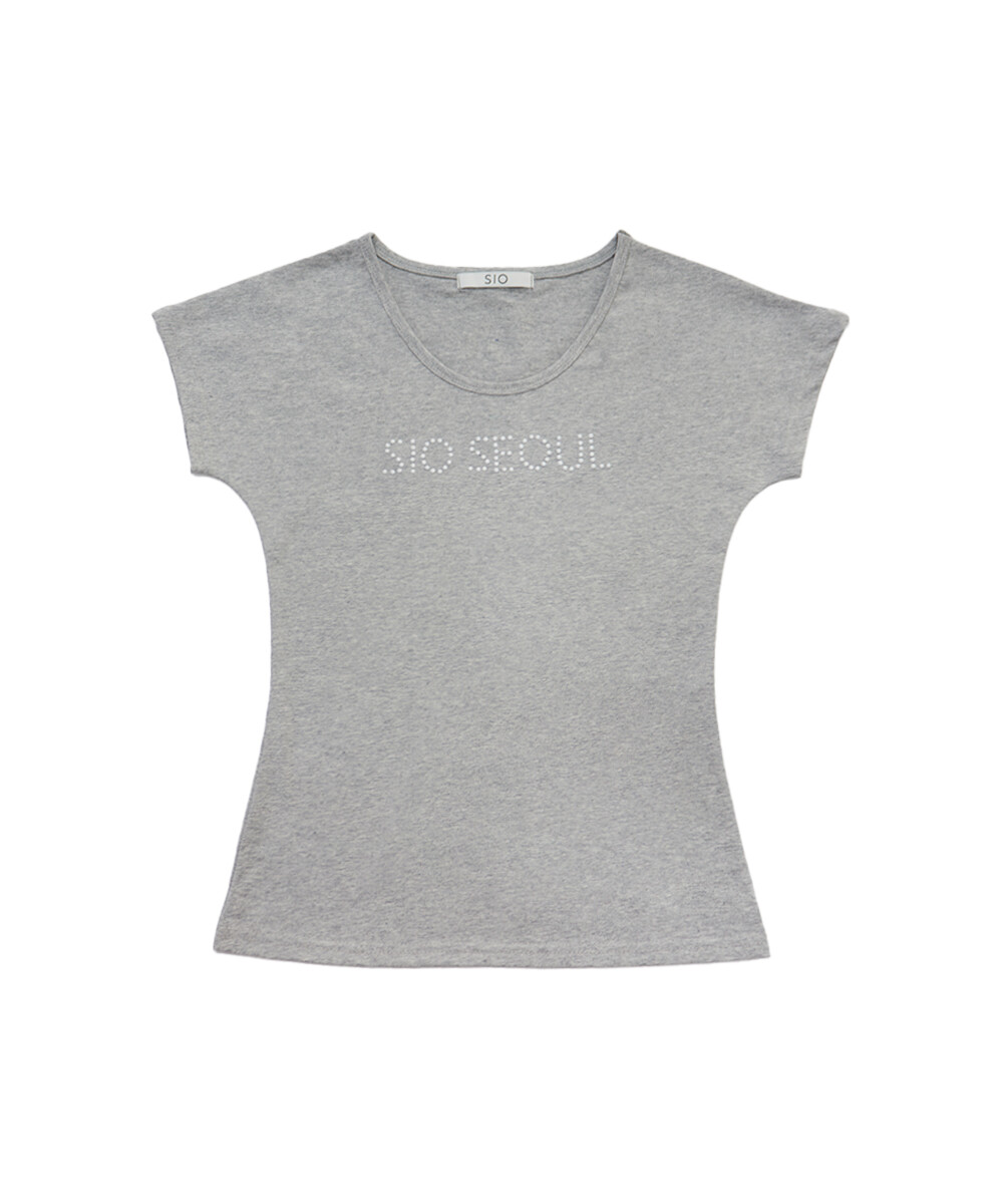 ★SIO★SIO SEOUL PEARL SHORT SLEEVE TOP [RED]★韓国送料込 SIO SEOUL PEARL SHORT SLEEVE TOP [MELANGE]_3/26부터 순차발송