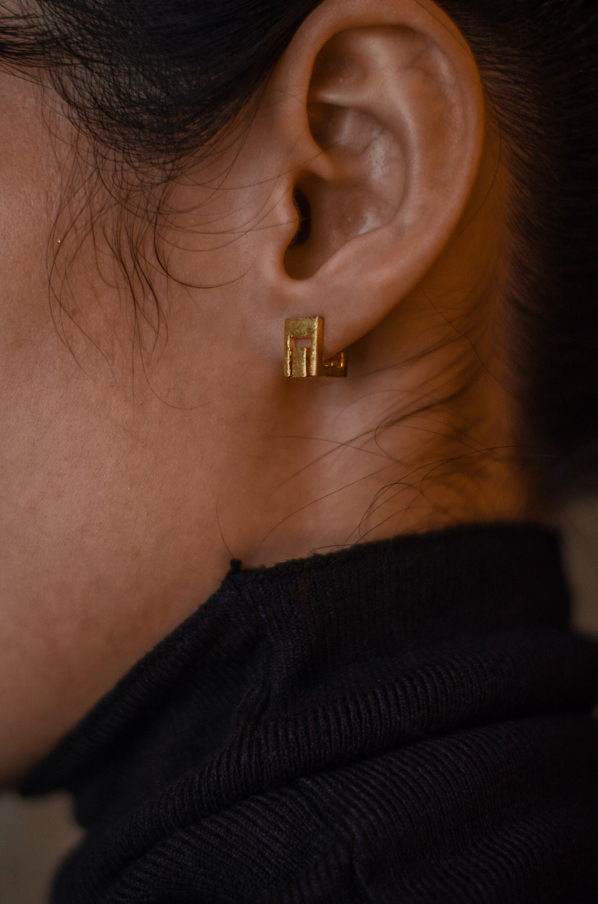 hide earrings / small