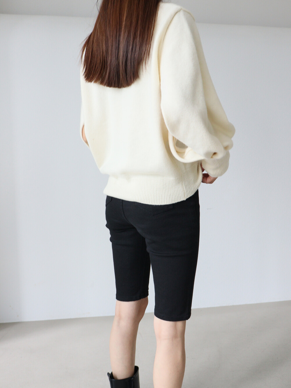 CABLE SLEEVE KNIT (2COLOR)