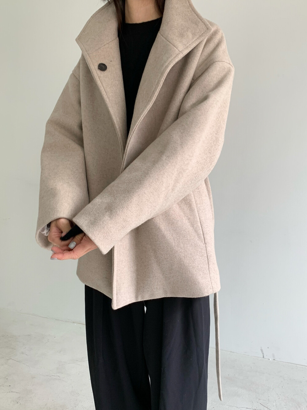 HIGH-NECK ROBE CT (2COLOR)