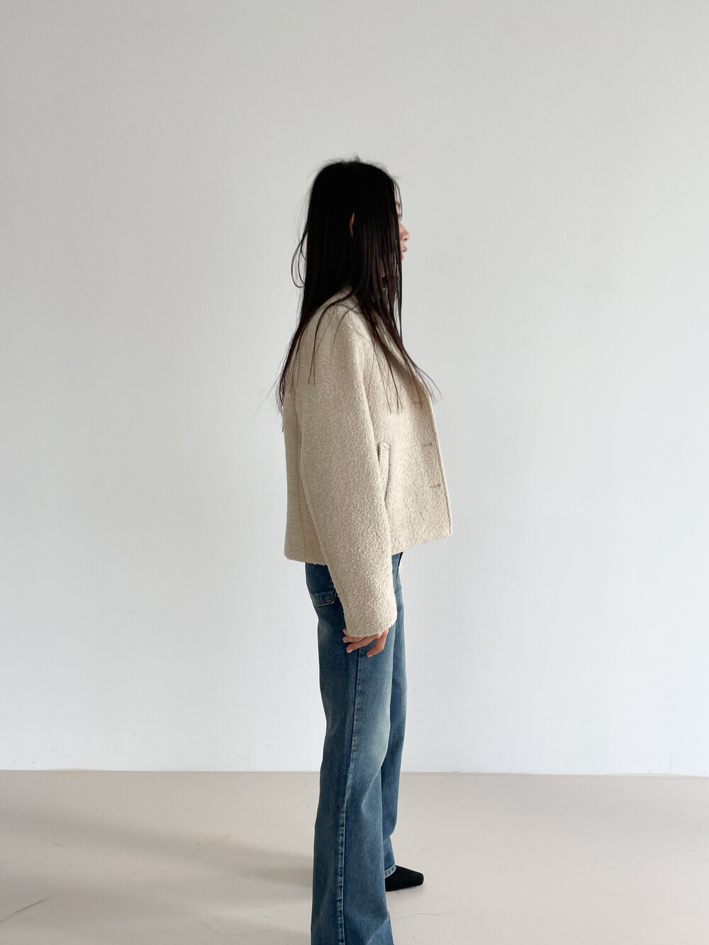 *재진행 CREAM BOUCLE JACKET (2COLOR)