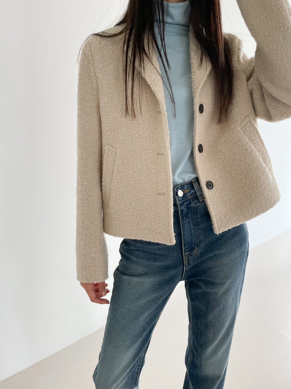 *재진행 CREAM BOUCLE JACKET (2COLOR)