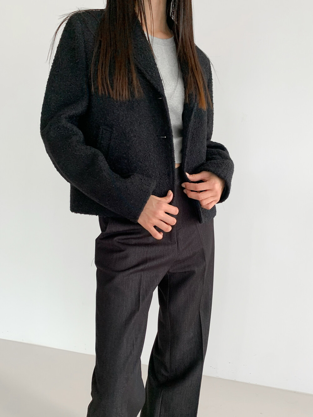 *재진행 CREAM BOUCLE JACKET (2COLOR)