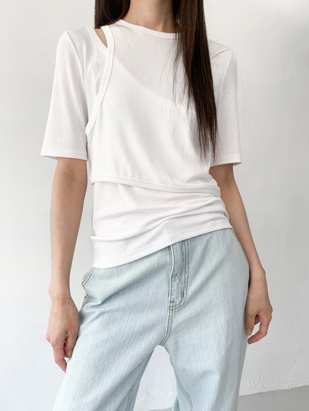 SHOULDER SLIT TOP (3COLOR)