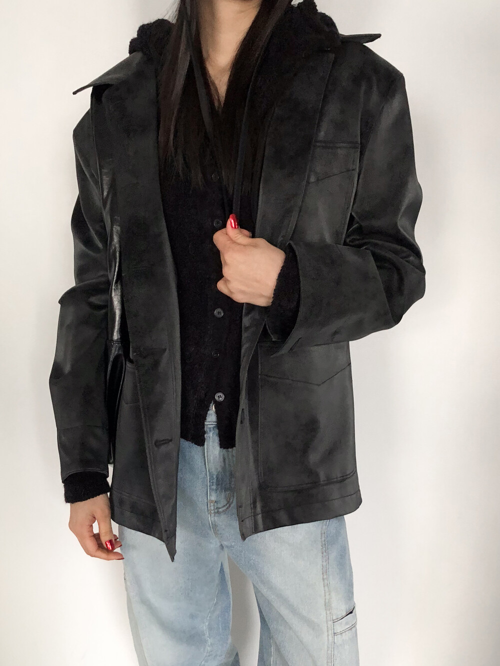 PAF LEATHER JACKET (2COLOR)