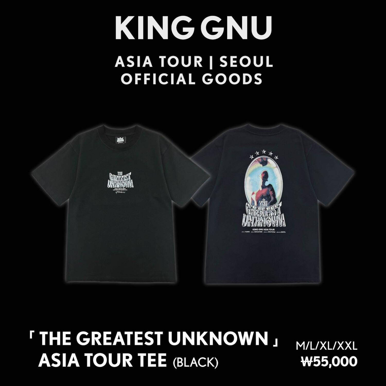 4/19「THE GREATEST UNKNOWN 」 ASIA TOUR TEE (BLACK)