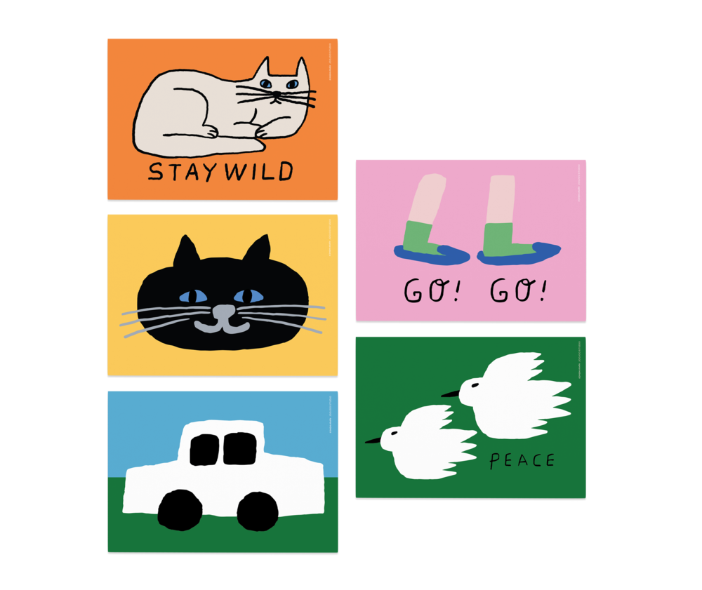Colorful Postcard set
