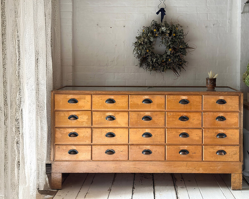 26-094 프렌치 빈티지 하버대셔리 캐비넷 / 빈티지 진열장 카운터