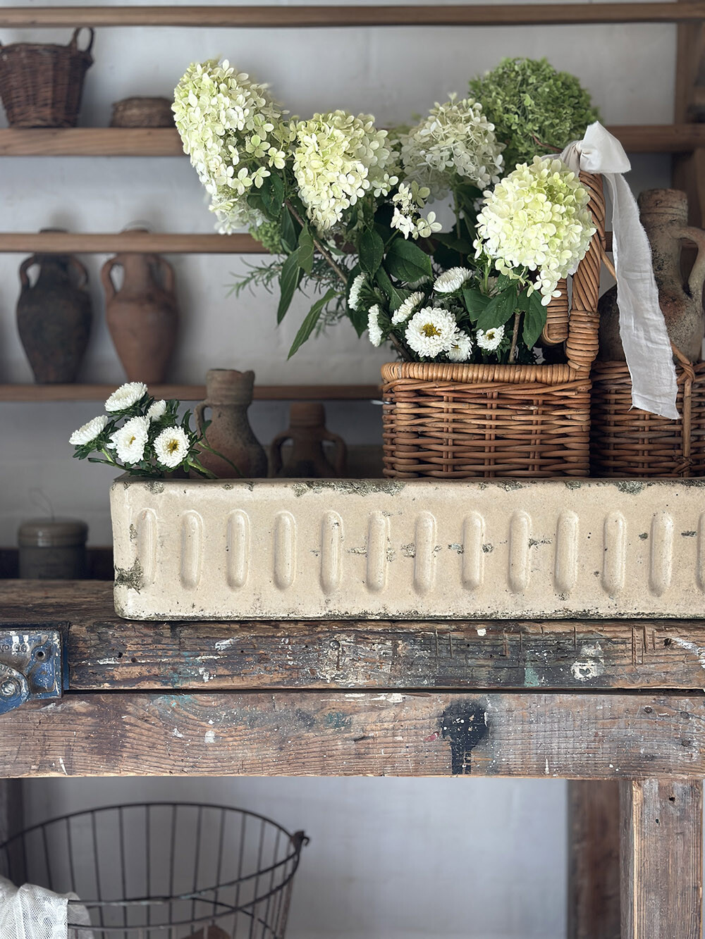 앤틱 세면대 도기