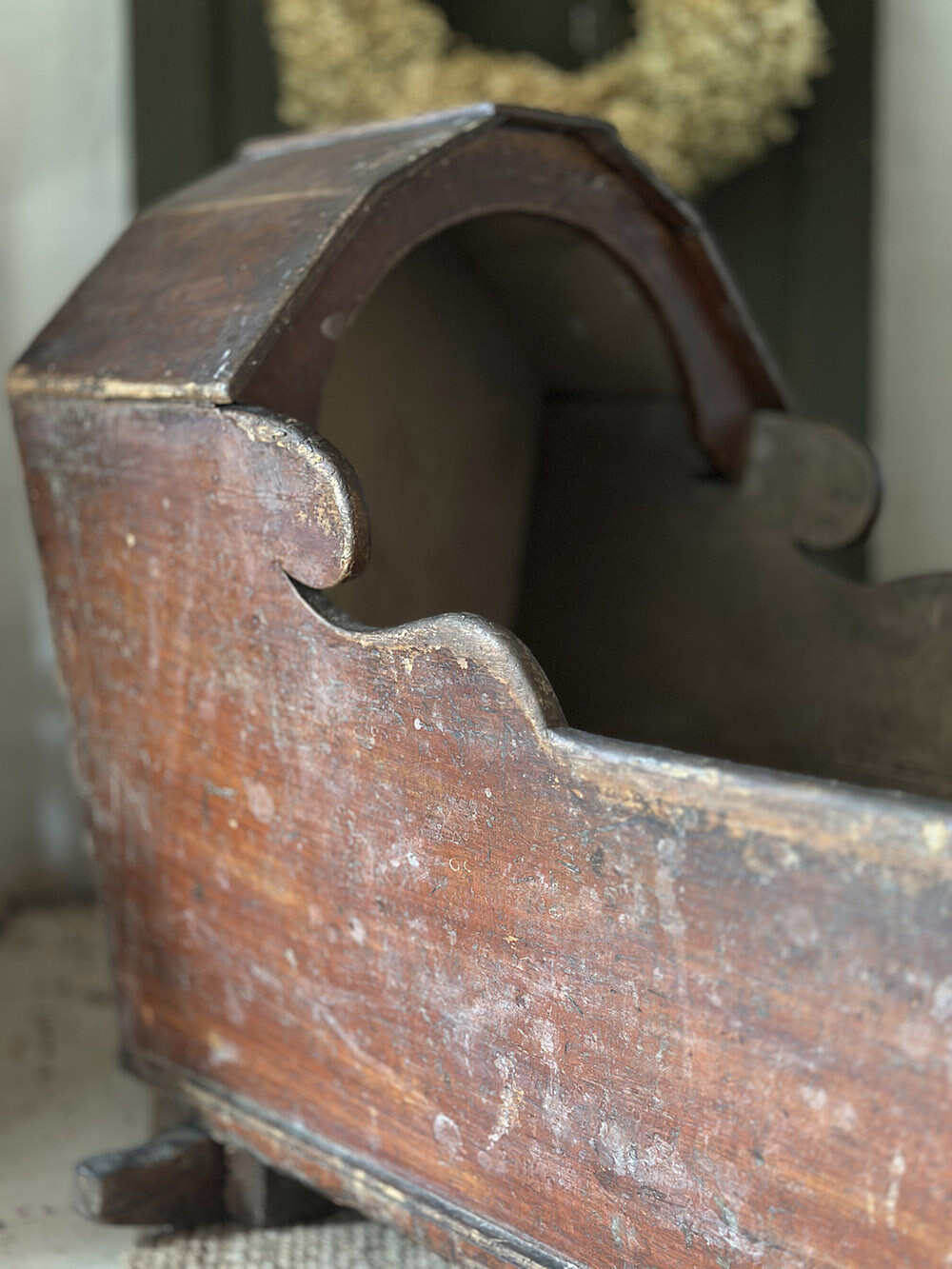 앤틱 아기 요람