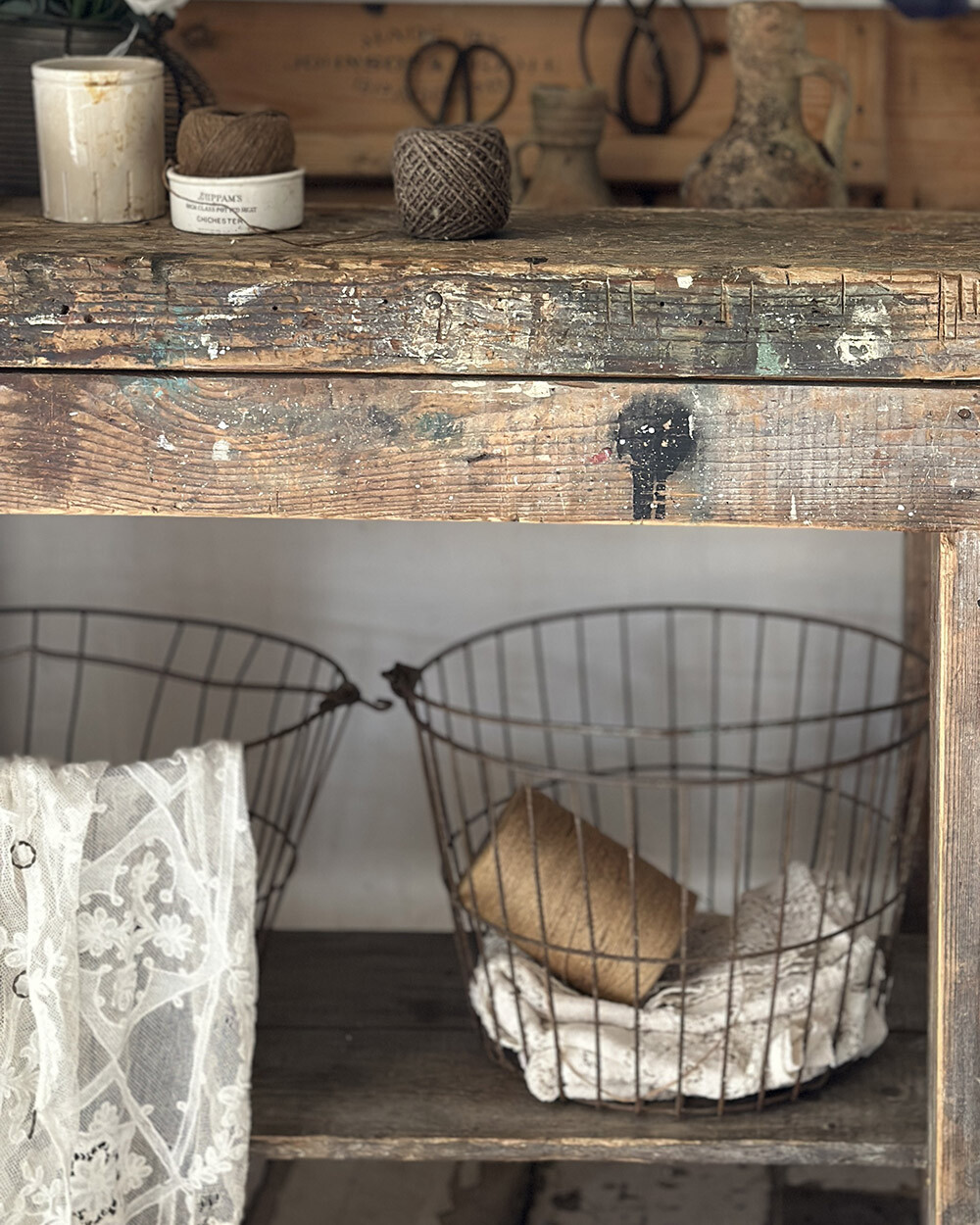 빈티지 철제 바스켓