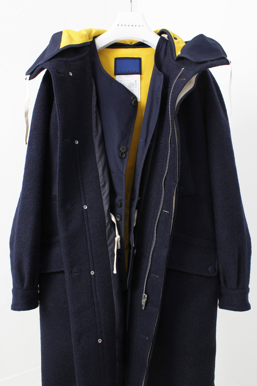 THE DOCUMENT WOOL PARKA _ YELLOW