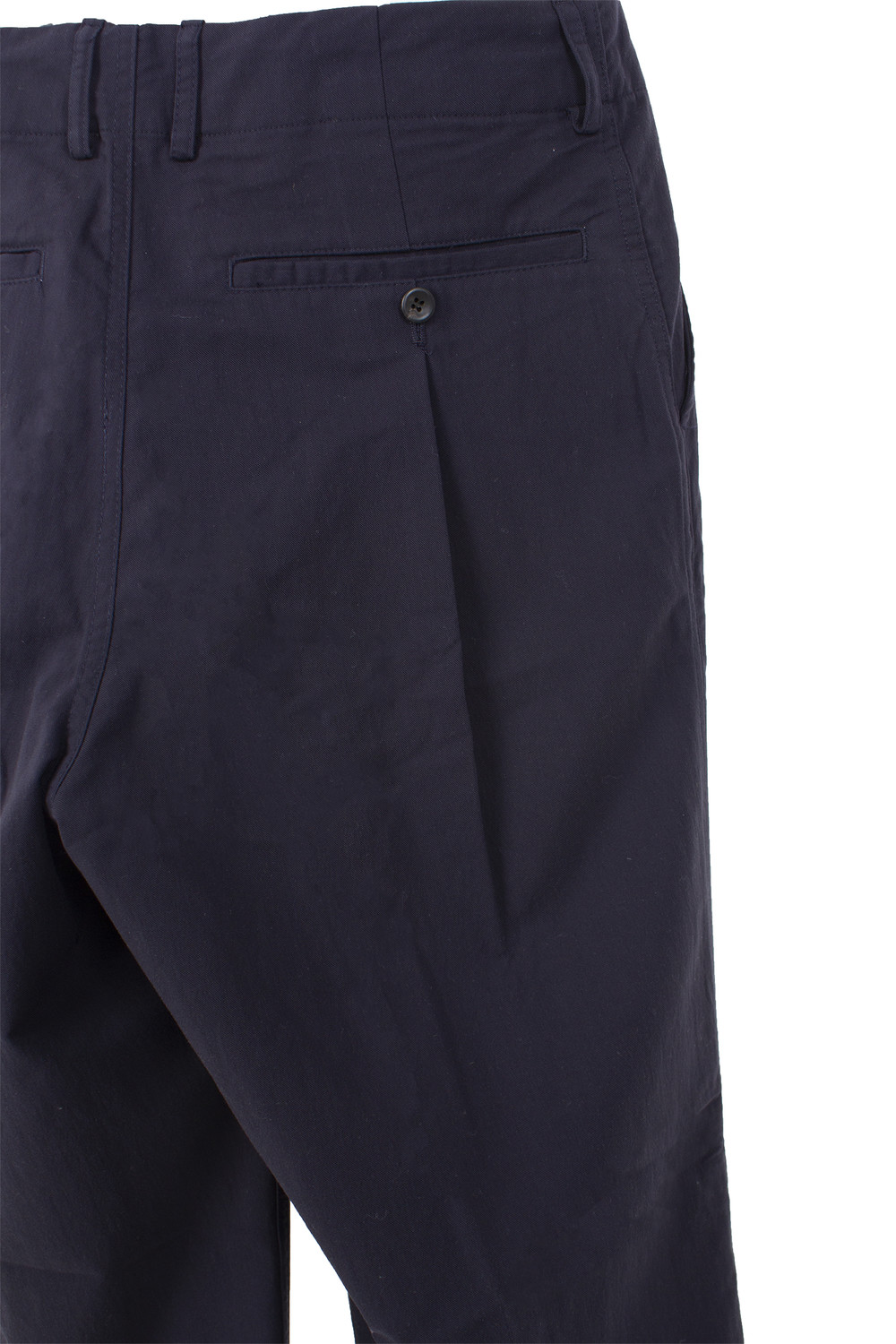 NAVY TUCKED TROUSERS