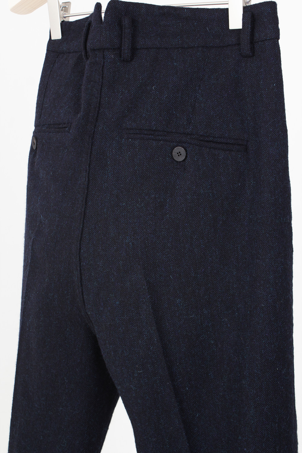 WASHED WOOL HIGH WAIST TROUSERS