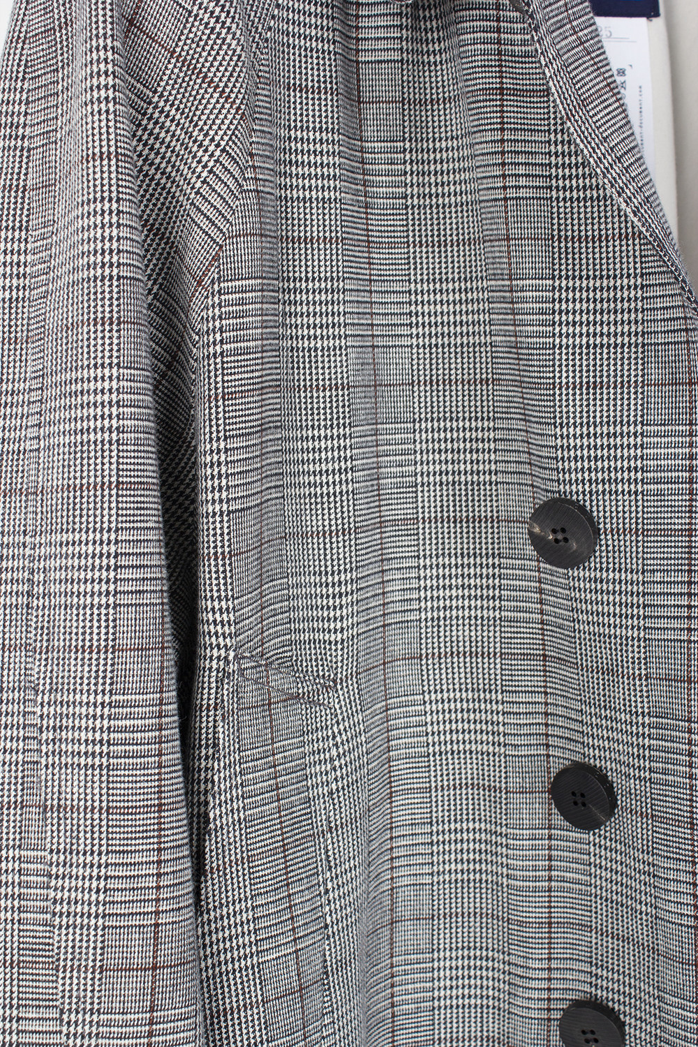cantate Houndstooth Check Balmacaan Coat 豪華ラッピング無料 - www