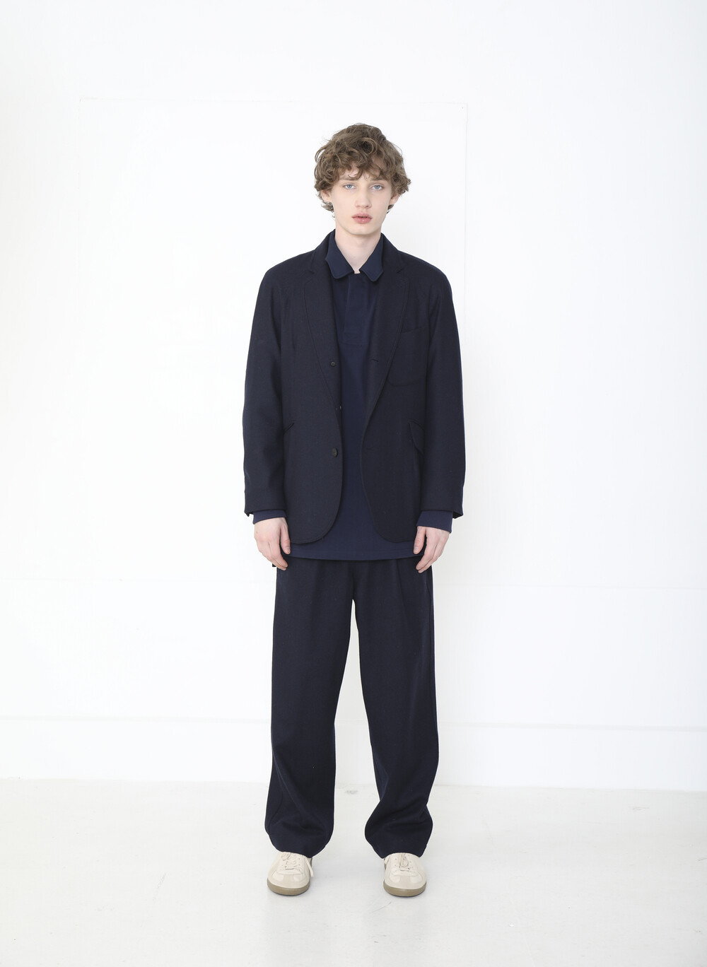 ENGLISH WOOL TUCKED TROUSERS