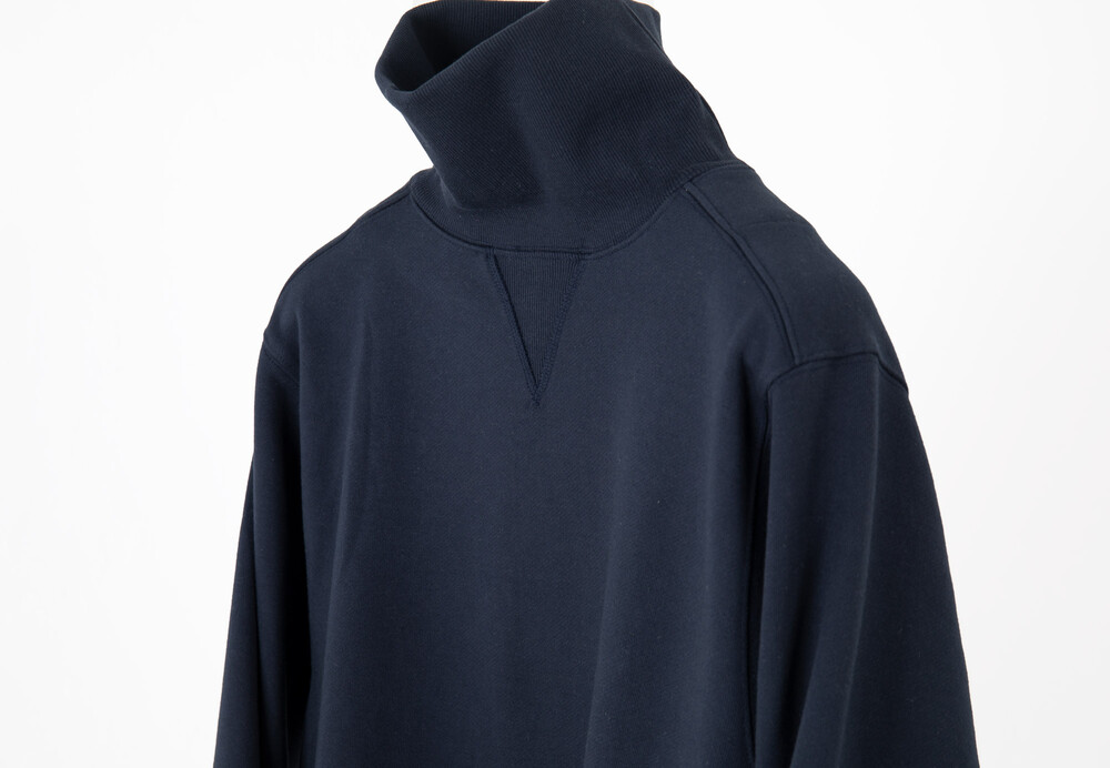 RIBBED TURTLE NECK SWEAT JERSEY-02_NAVY