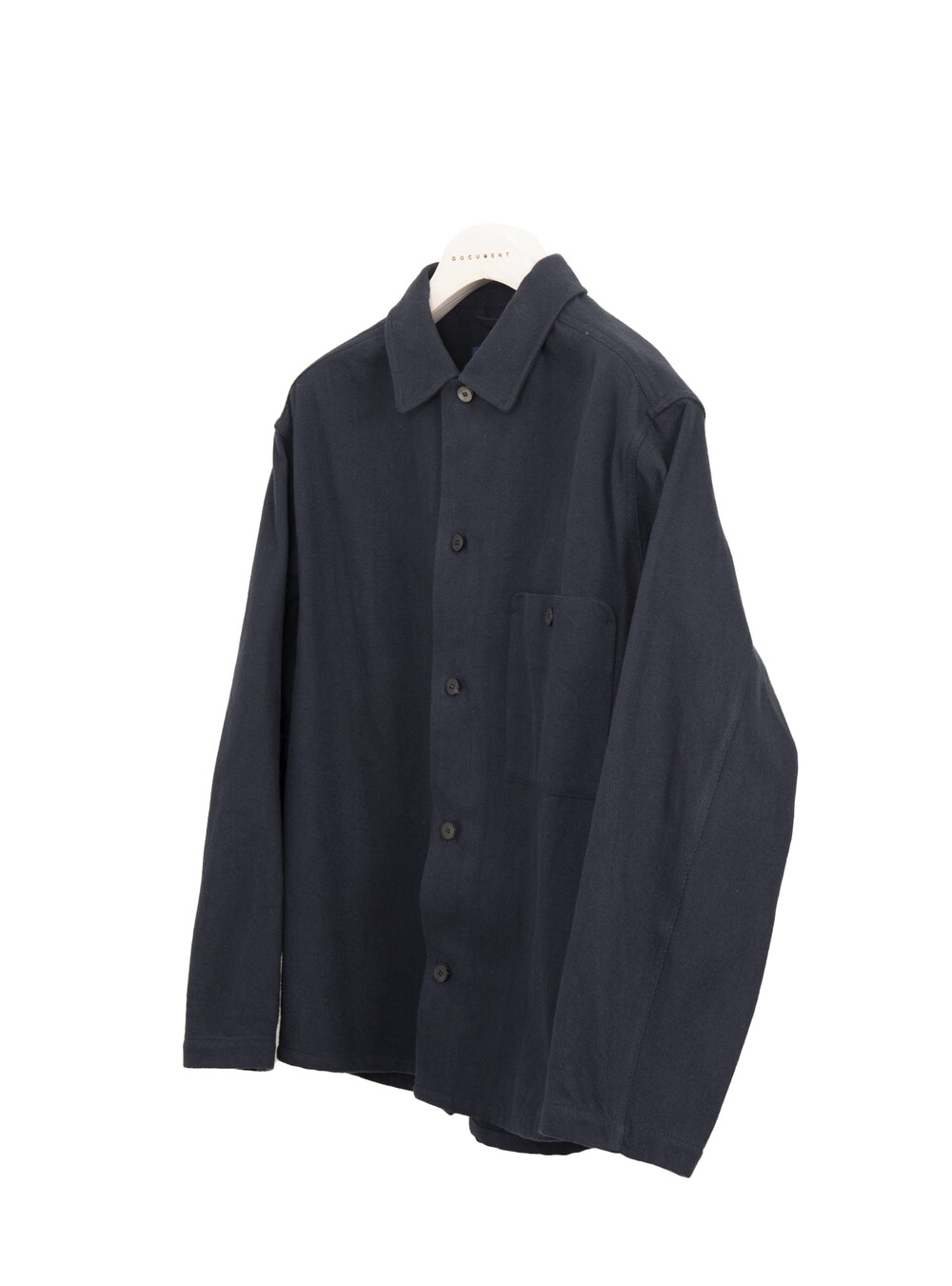 BRUSHED COTTON FRENCH SHIRT_NAVY