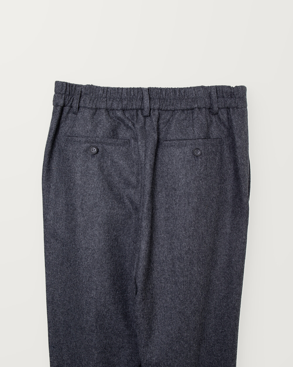 FLANNEL TWO TUCK TROUSERS_CHACOAL PRODUCT 3