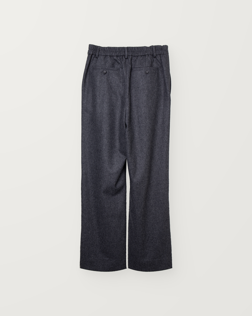 FLANNEL TWO TUCK TROUSERS_CHACOAL PRODUCT 2