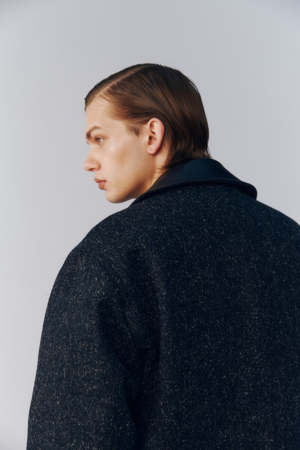 KEMP MELTON WORK JACKET_GREY 착용 4