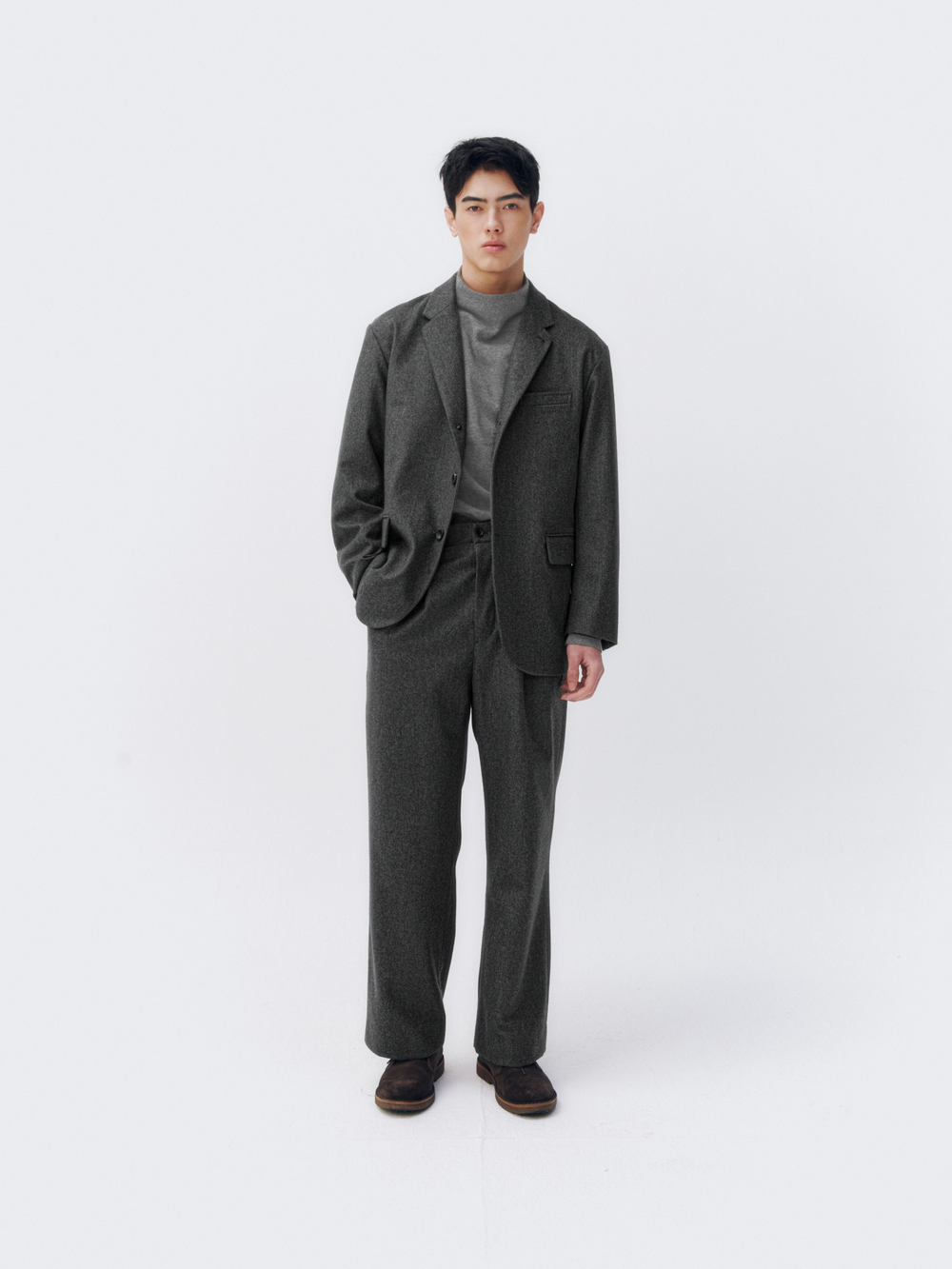 FLANNEL CHARCOAL MODEL 0202 FRONT