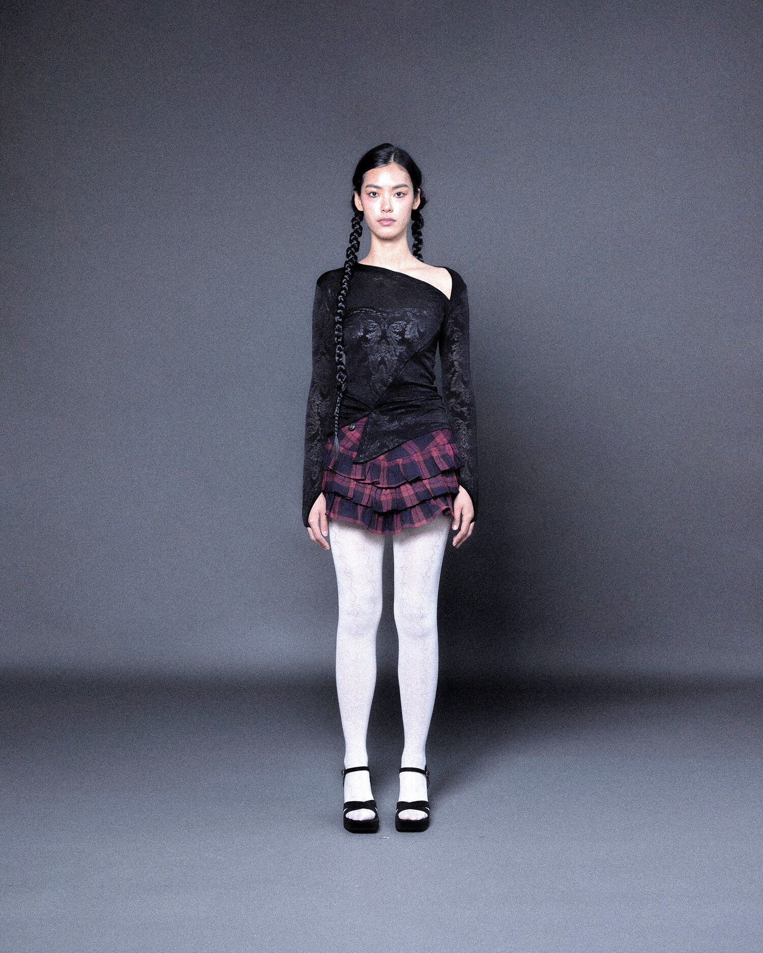★送料・関税込★elfelfelfarchives★SWEETY CHECK SKIRT★ SWEETY CHECK SKIRT[red]