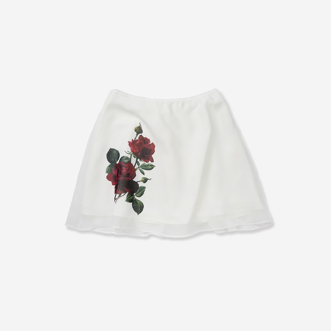 elfelfelf archives☆ROSE LAYERED SKIRT ELFELFELF ARCHIVES] SS 24 ROSE LAYERED SKIRT (BLACK