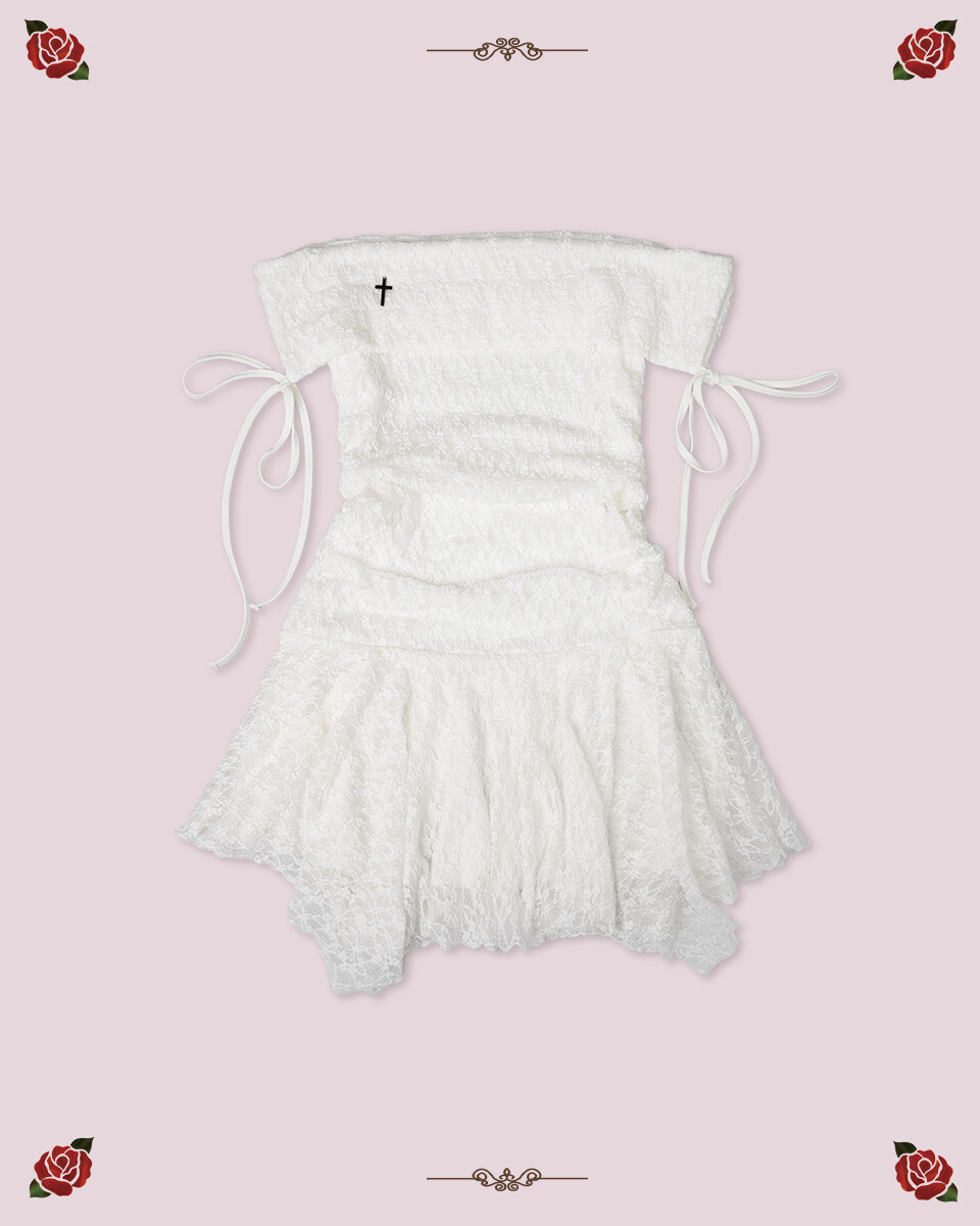 elfelfelfarchives★韓国★人気★ANGELIC STRIPE DRESS/追跡付 ANGELIC STRIPE DRESS [GRAY]