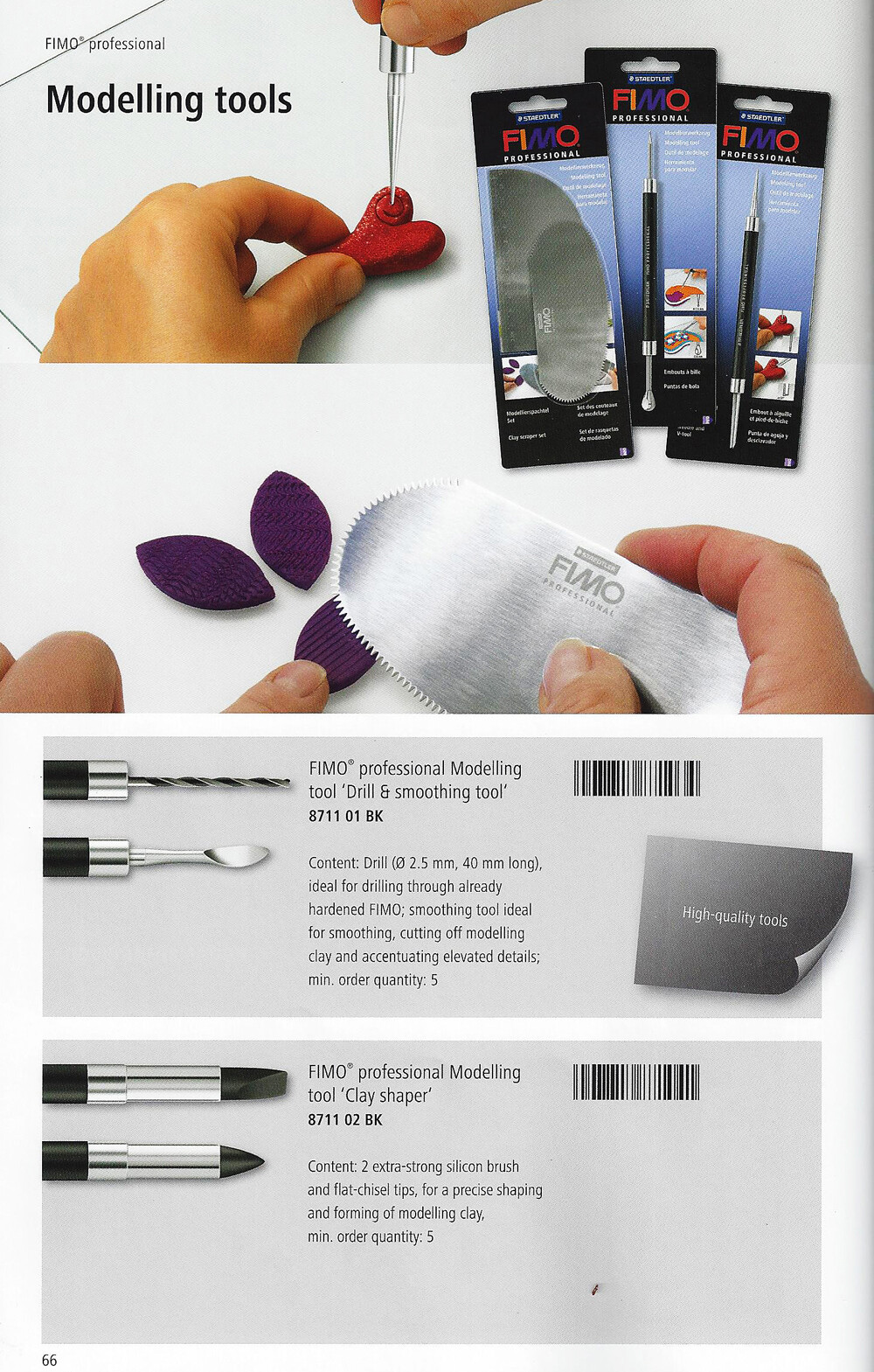 [FIMO] Professional modelling tool clay scraper duo set