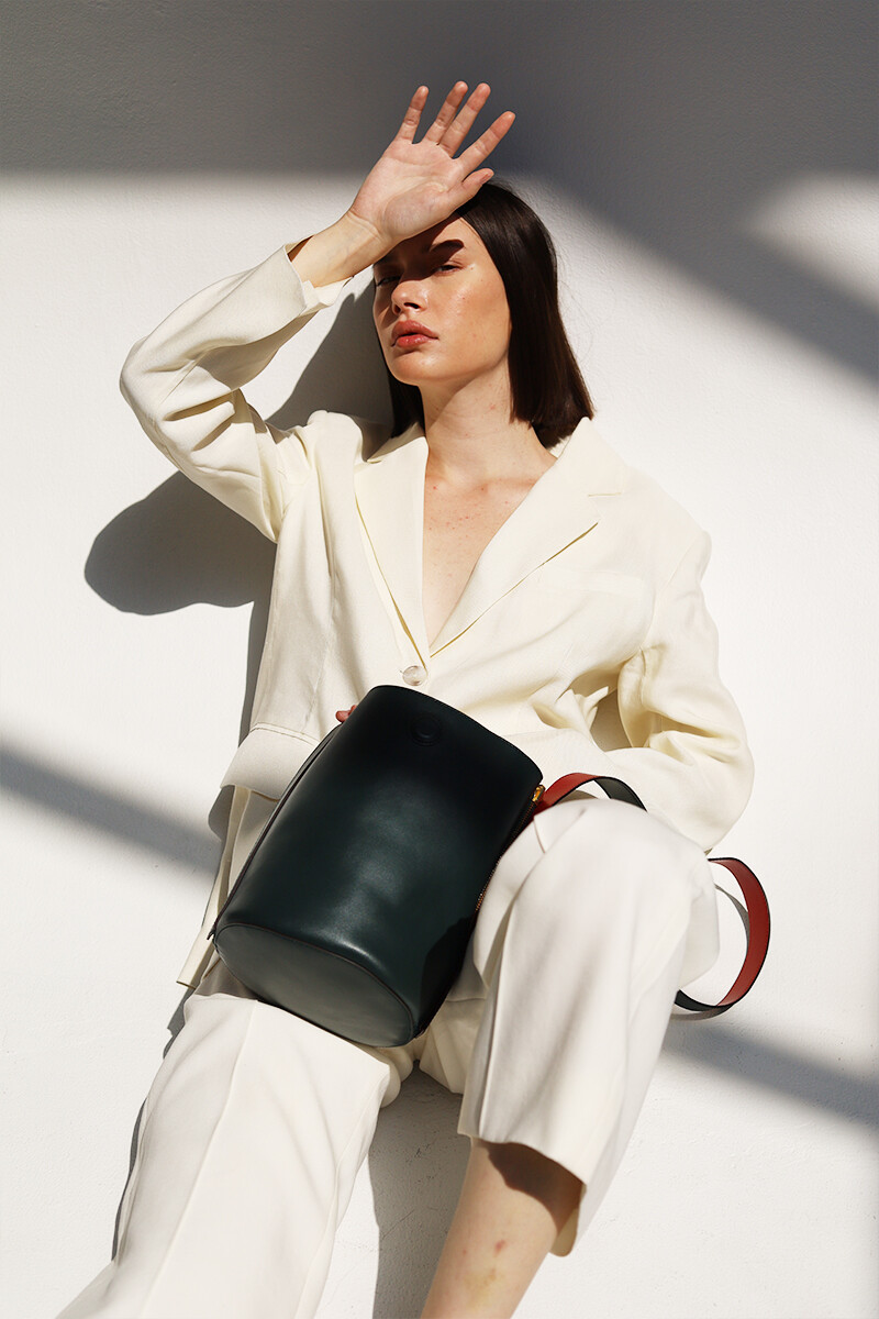 Doublet SILVER RUST PAINTED BUCKET BAG - Multi | Garmentory