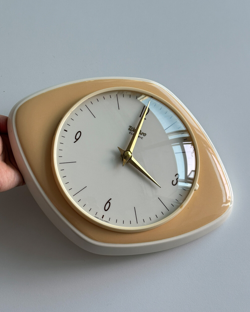 70s WEBRO Rhombus Ceramic Wall Clock