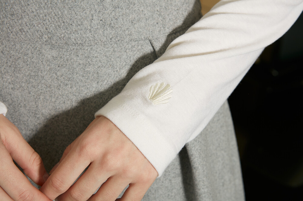 Mussel Tencel wool Turtle T - Ivory