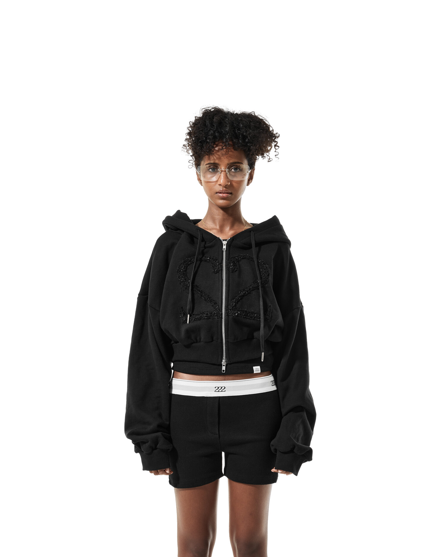 【 222 】 【 2twodul 】hoodie 002 (black) HOODIE 002 (BLACK)
