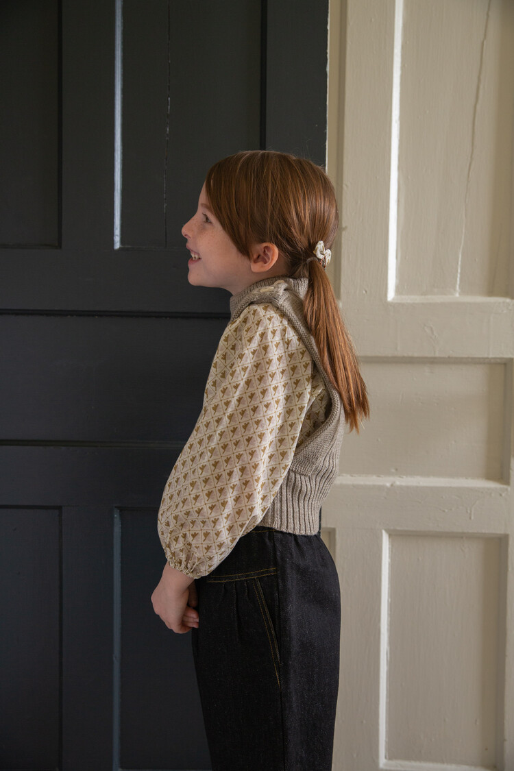 soor ploom Imelda Blouse leaf print 7y Imelda Blouse Cloud – Sweet