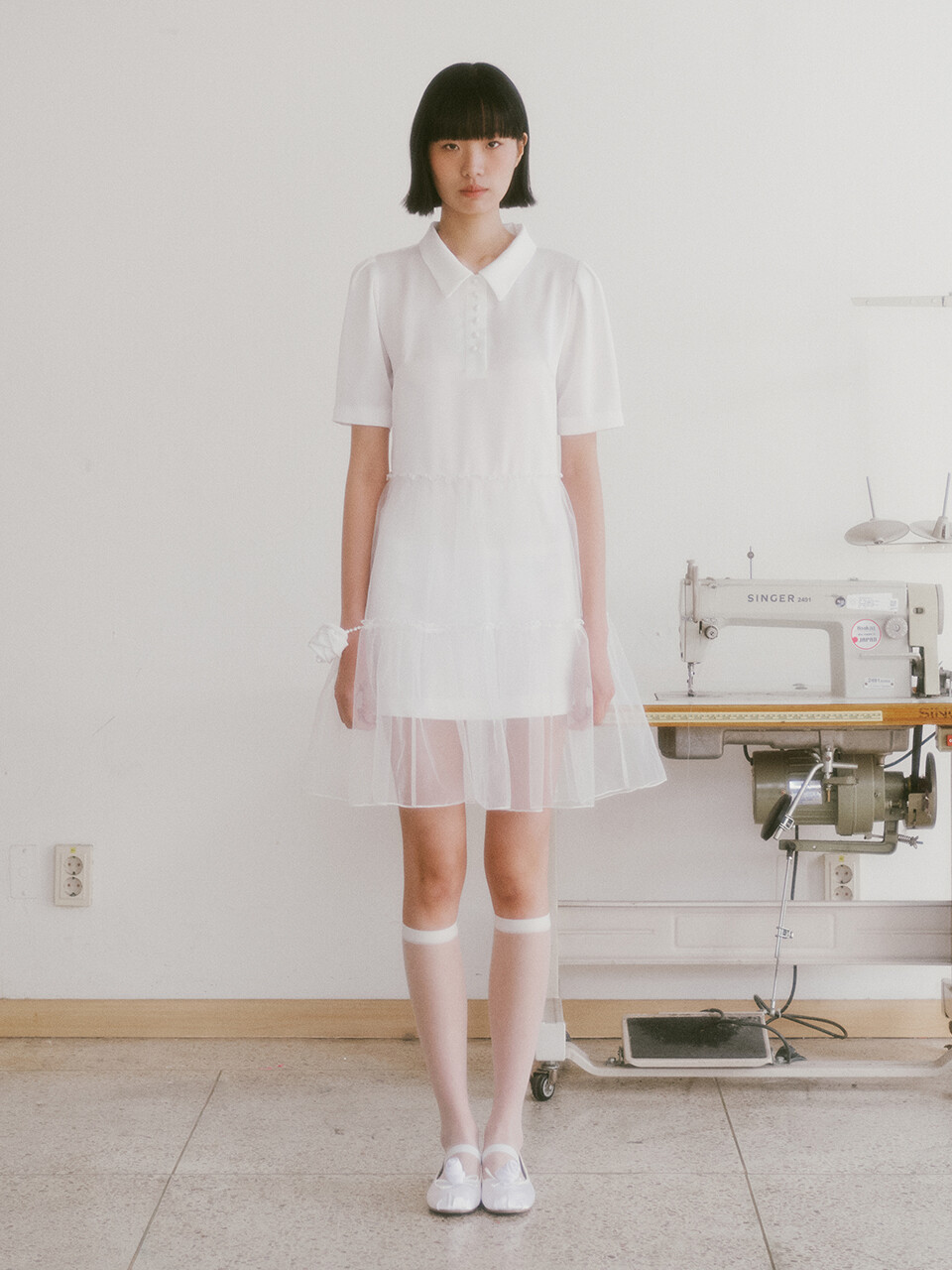 パーティードレス GANISONG Bridal Tutu Mini Dress White Bridal Tutu Mini Dress_white