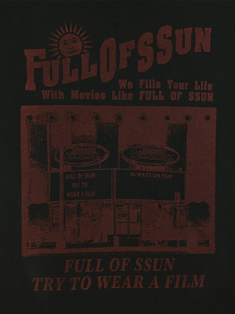 ★FULL OF SSUN★FULL OF SSUN Cinema T-shirts★White_Black★ FULL OF SSUN Cinema T-shirts (Black)