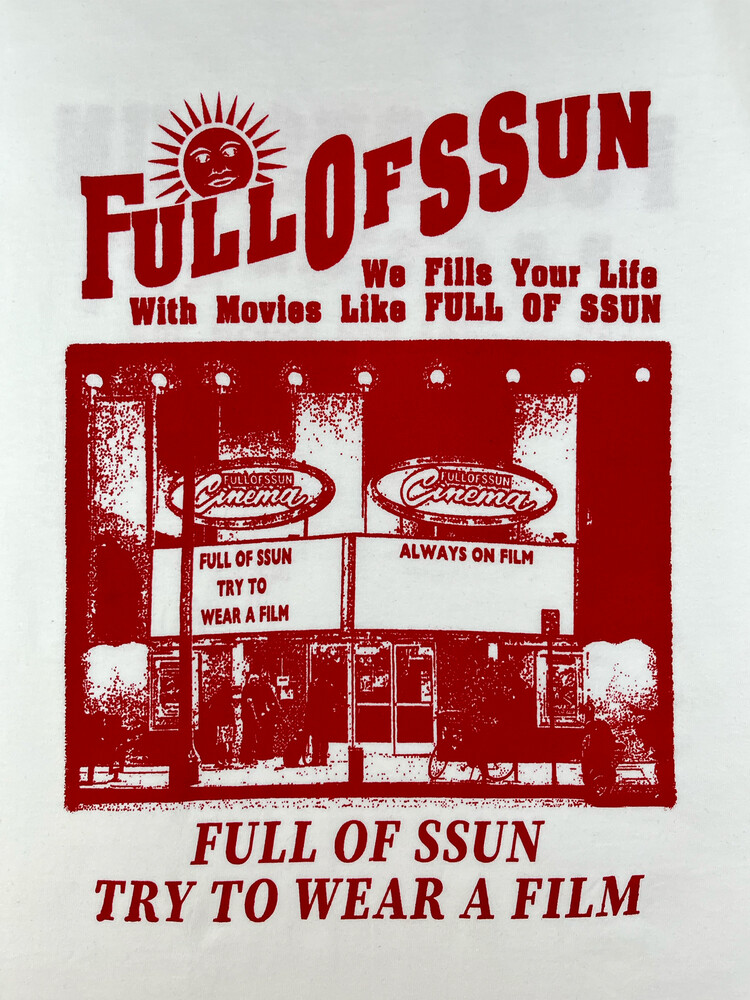 【FULL OF SSUN】FULL OF SSUN Cinema T-shirts R6014 FULL OF SSUN Cinema T-shirts (White)