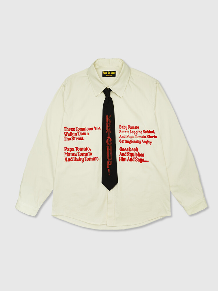 【FULL OF SSUN】Ketchup! Joke Shirts (Ivory) R6039 Ketchup! Joke Shirts (Ivory)