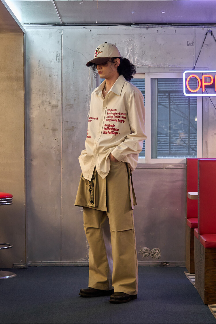 【FULL OF SSUN】Ketchup! Joke Shirts (Ivory) R6039 Ketchup! Joke Shirts (Ivory)