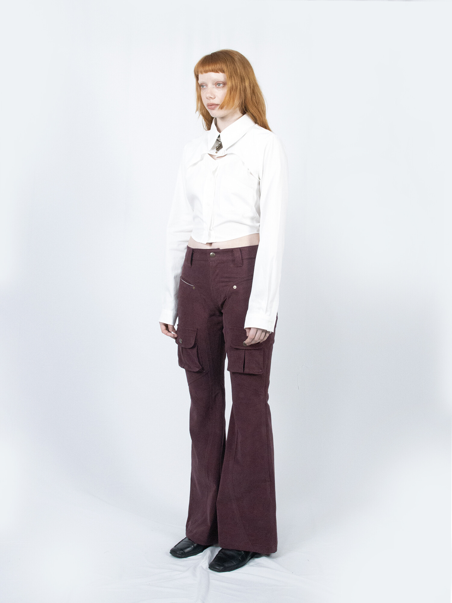 [FULL OF SSUN] Curved Cargo Flare Pants /追跡付 FULL OF SSUN] Curved Cargo Flare Pants /追跡付 (FULL OF SSUN