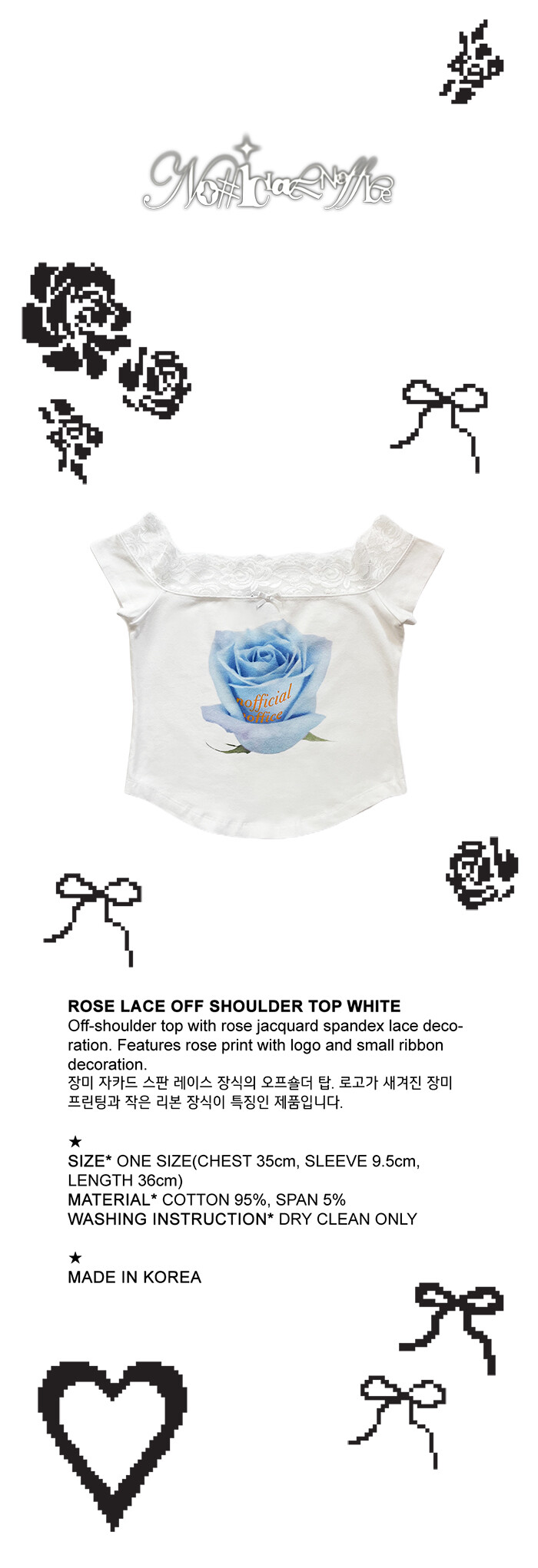 ROSE LACE OFF SHOULDER TOP WHITE