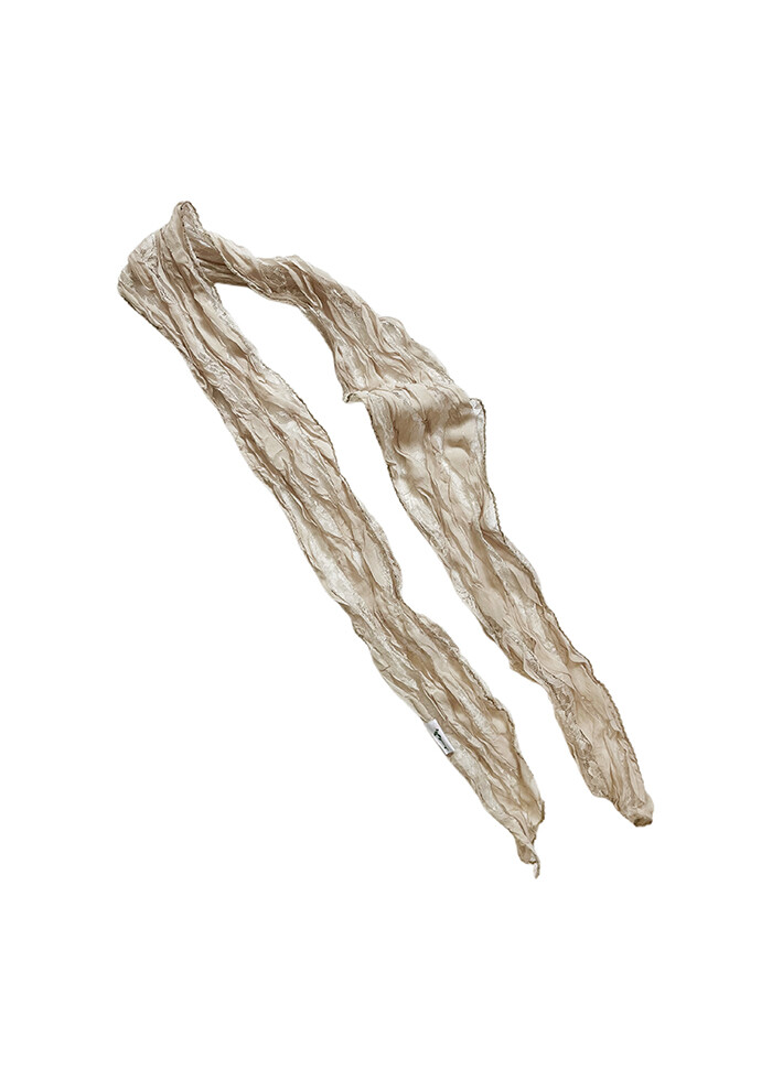 【NOFFICIALNOFFICE】PICOT TRIM LACE SCARF PICOT TRIM LACE SCARF BEIGE