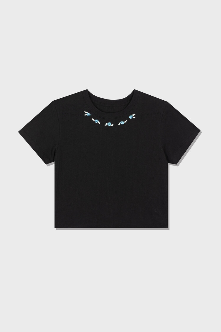 【DIMANCHE】ROSE NECKLACE T-SHIRT ROSE NECKLACE T-SHIRT (WHITE)