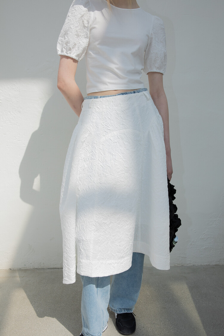 【DIMANCHE】CAKE VOLUME SKIRT CAKE VOLUME SKIRT (WHITE)