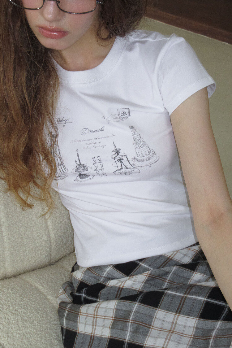【DIMANCHE】ANNIVERSARY CARD T-SHIRT ANNIVERSARY CARD T-SHIRT