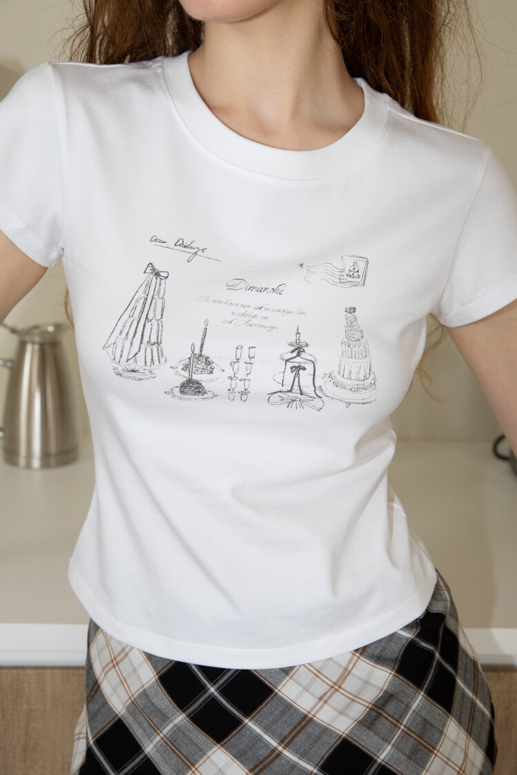 【DIMANCHE】ANNIVERSARY CARD T-SHIRT ANNIVERSARY CARD T-SHIRT