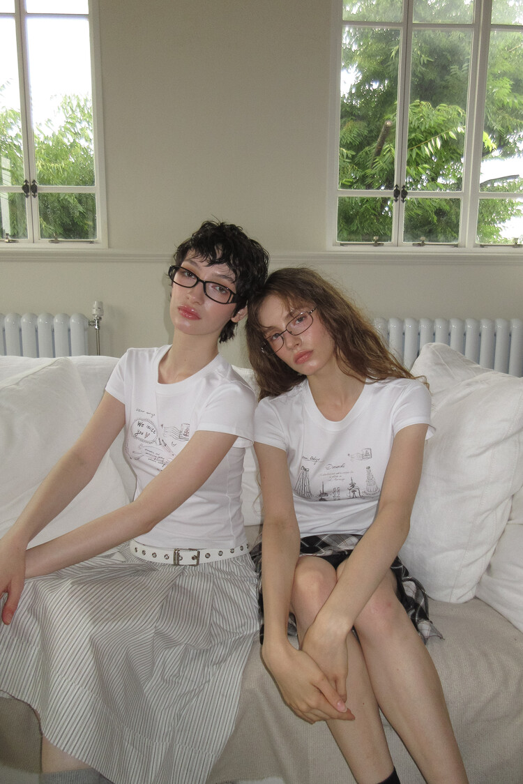 【DIMANCHE】ANNIVERSARY CARD T-SHIRT ANNIVERSARY CARD T-SHIRT